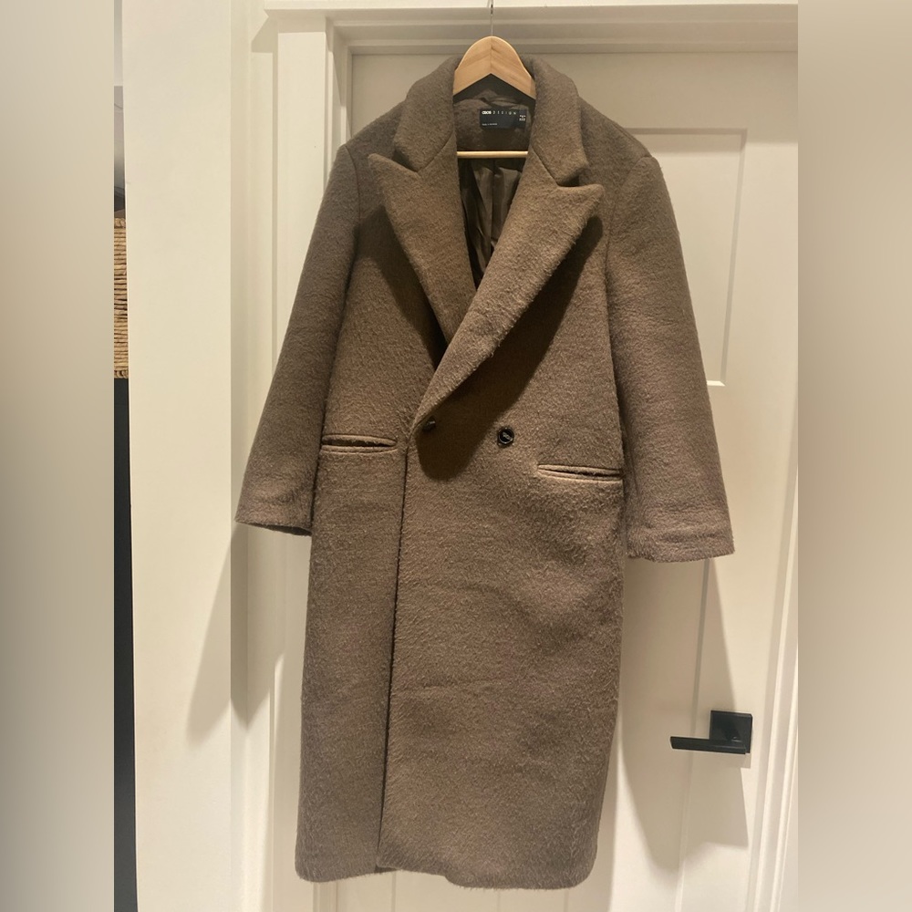 ASOS Design brown oversized long coat